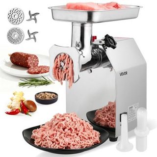 VEVOR Hachoir à viande électrique 4,2 kg min, poussoir saucisses industriel 1100W calibre 22.