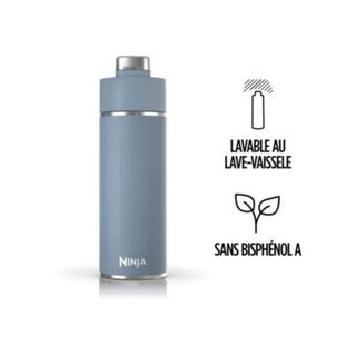 Bouteille isotherme Ninja Thirsti 530 ml acier inox denim bleu anti-fuite