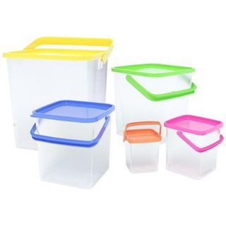 Ensemble de boites de conservations alimentaires 5 pièces avec poignées Herzberg HGCFS5N1