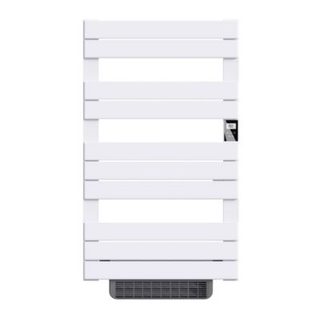 Sèche-serviette électrique sans fluide avec soufflerie 500W+1000W H.108,4xL60cm BESTHERM HANAE blanc