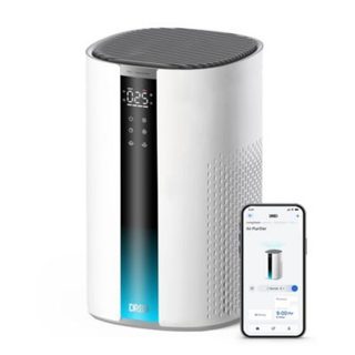 Purificateur d air DREO 337S 99 m2 blanc cylindrique avec affichage digital et application
