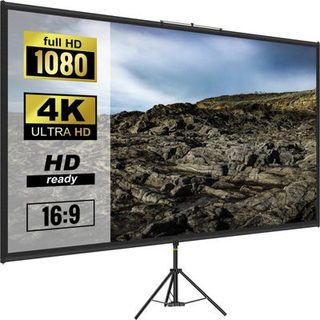 VEVOR Ecran projection trépied 80" 203,2 cm 16:9 4K, zone image 178x100 cm, portable, cinéma maison.
