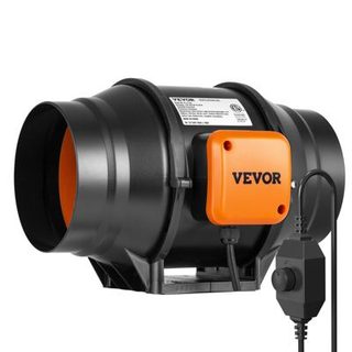 VEVOR Ventilateur de conduit 152.4mm silencieux 550 m3/h vitesse variable pour culture hydroponique.