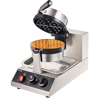 VEVOR Gaufrier électrique 1300W moule 190,5x190,5x20 mm, anti-adhésif, croque-monsieur, 50-300 C.