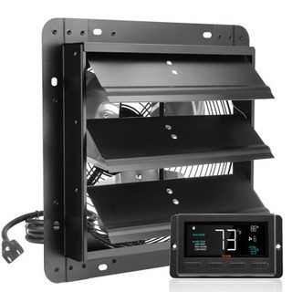 VEVOR Ventilateur extraction a volets 30.5cm controle T humidite vitesse variable 1500 m3/h moteur EC pour serre/garage.