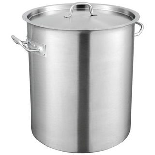 VEVOR Marmite traiteur 39,7 L en acier inoxydable 18/8, tous feux, fond magnétique, couvercle inclus