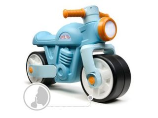 Draisienne vintage Moto bleue avec larges roues silencieuses 1 à 3 ans - Falk