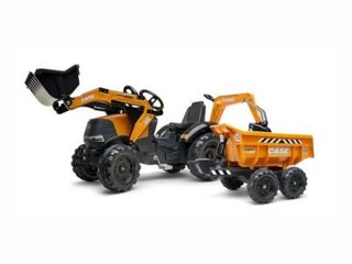 Tractopelle à pédales Case IH Construction avec excavatrice et selle pivotante 3 à 7 ans - Falk