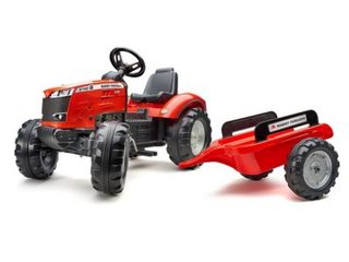Tracteur enfant Massey Ferguson avec remorque 3 à 7 ans - Falk