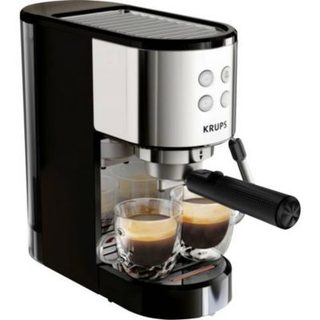 Machine expresso manuelle compacte XP441810 - 15 bar, 1,1 L, noir et acier inoxydable