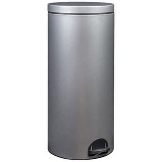 Poubelle à pédale 30l gris métal Rossignol 90141 sania