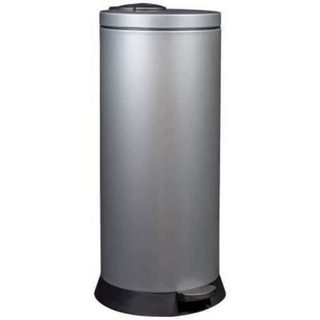 Poubelle à pédale 30l gris métal Rossignol 94067 magic