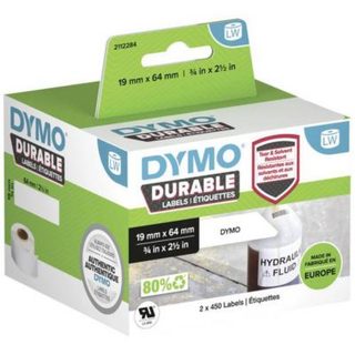 DYMO 2112284 - Rouleau de 220 étiquettes blanches 64 x 19 mm en polypropylène