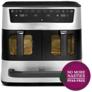 Friteuse Electrique  sans huile CUISINART - Airfryer AFT13XSSE - Capacité 13,6L - Double cuves + 1 tiroir - Noir / Inox - 2400W