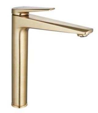 Mitigeur de lavabo haut laiton brossé Edouard Rousseau Gloss