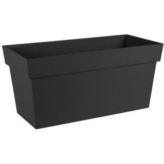 Jardinière Muret à réserve d'eau avec roulettes - EDA - Toscane - 74 L - 79 x 35 x H.39 cm - Gris Anthracite