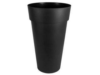 Pot de fleur rond Toscane diamètre 48 x H.80 cm - Gris anthracite - Eda