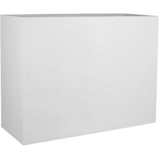 Jardinière Muret Loft L - EDA - Graphit - 46 L - Intérieur / Extérieur - Décor Graphiques - 78,5 x 29,5 x H. 60 cm - Blanc Cérusé