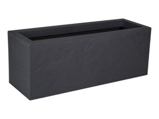 Balconnière rectangulaire Volcania Up effet pierre 25 L Anthracite - Eda