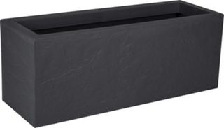 Jardinière plastique EDA Durdica Up anthracite 79,5 x 29,5 x h.29,5 cm