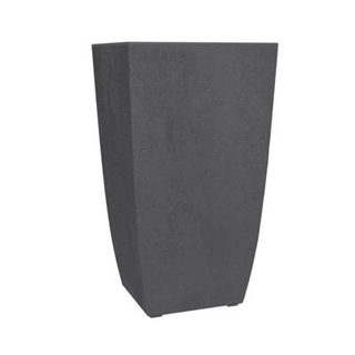 Bac a fleurs - DIVA BASALT - Gris anthracite - Carré haut - 42 L - 43,5 x 43,5 x H.78.2 cm - EDA - Bac intérieur amovible