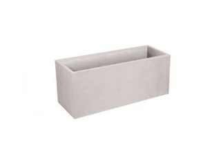 Jardinière rectangulaire Volcania effet pierre 99,5 x 39,5 x 43,5 cm - Beige calcaire - Eda