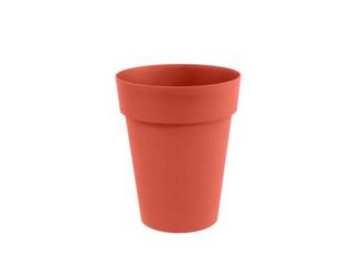 Pot de fleur rond Toscane diamètre 44 x H.53 cm - Orange terre battue - Eda