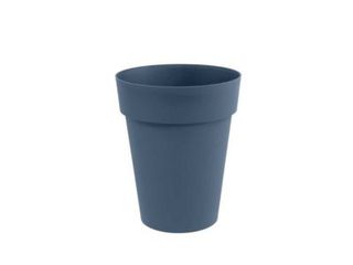 Pot de fleur rond Toscane diamètre 44 x H.53 cm - Bleu jean - Eda