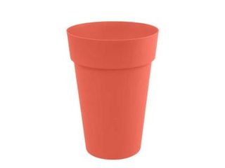 Pot de fleur rond Toscane diamètre 46 x H.65 cm - Orange terre battue - Eda