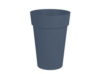Pot de fleur rond Toscane diamètre 46 x H.65 cm - Bleu jean - Eda