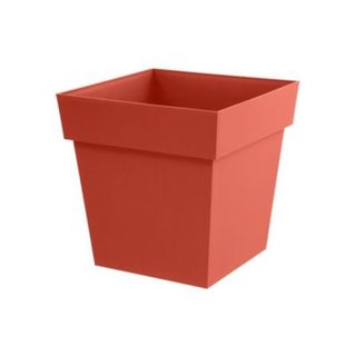 Pot de fleurs Carré - EDA - Toscane - 32 cm - 22 L - Intérieur / Extérieur - 32 x 32 x H.32 cm - Orange Terre Battue