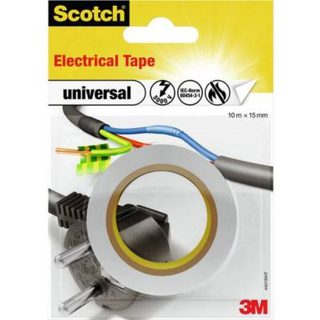 Ruban isolant Scotch 4401WHT blanc, PVC auto-adhésif, 10 m x 15 mm