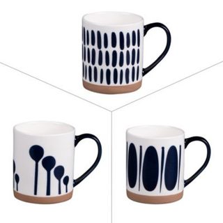 Mug Mikonos bleu 35cl (lot de 3)