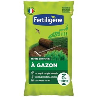 Terreau à gazon enrichie 0% tourbe 40 L Fertiligène