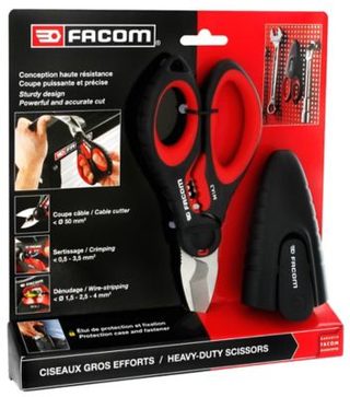 Facom Ciseaux à usage intensif bi-matière gros effort 841A.3PB