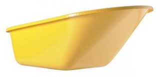 Haemmerlin Caisse peinte jaune 110 L 4 trous - pour brouette Bati Plus 110 Réno