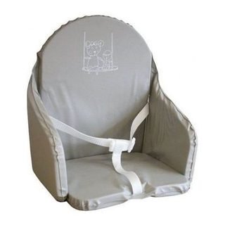 Coussin chaise haute Looping en PVC gris clair avec sangles