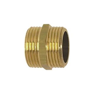 Raccord boutte laiton double mâle égal 26 x 34 à visser pour plomberie