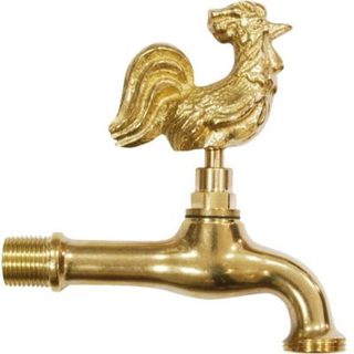 Boutté Robinet de jardin animal Coq entrée mâle 15x21, M20x27 livré avec rosace