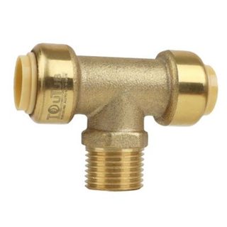 Raccord laiton tout tube Té, filetage mâle 15 x 21, Diamètre15 mm - Boutté