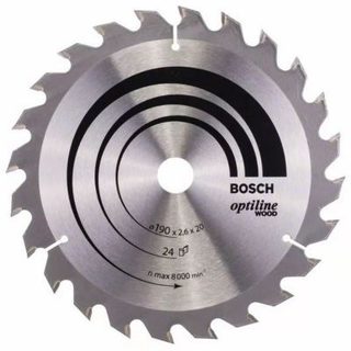 Lame de scie circulaire 190 x 20 x 2,6mm Optiline Wood pour le bois 24 dents - BOSCH - 2608640612