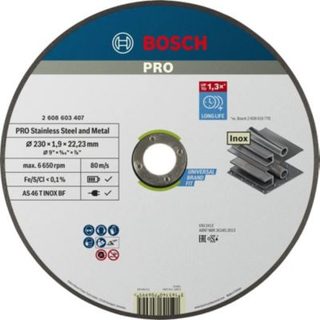 Disque EXPERT à tronçonner moyeu plat spécial inox 230 x 1,9 mm - 2608603407 - PRO Stainless Steel and Metal