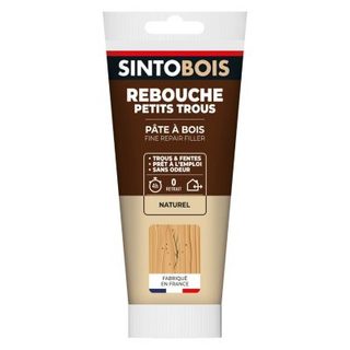 Pâte à bois rebouche petits trous Sintobois teinte naturel 250g