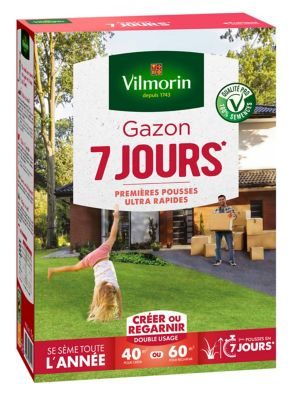 Graines de gazon 7 jours Vilmorin 1kg