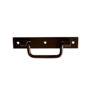Poignée sur platine Afbat acier noir l.140 mm