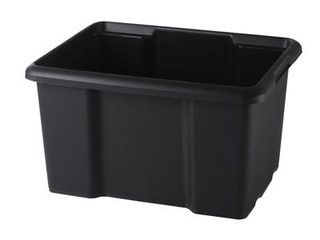 SUNDIS Bac de rangement empilable superposable 45 l noir