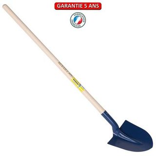 Outils Perrin Pelle à terre, fortification 27 cm emmanchée 1,30 m, pour le maçon et le BTP