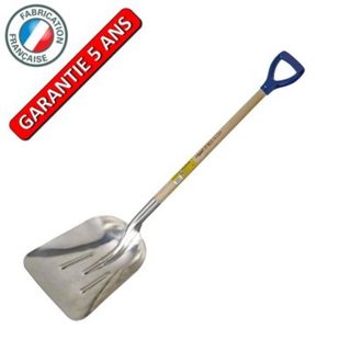 Outils Perrin Pelle à neige extra creuse alu emmanchée poignée , pour le déneigement et l'agricole