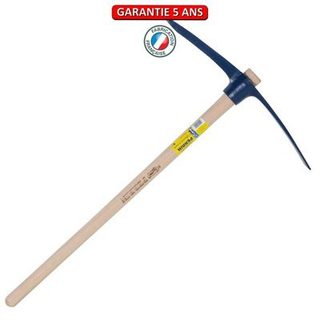 Outils Perrin Pioche terrassier œil rond 2,5 kg - Emmanché droit 100 cm