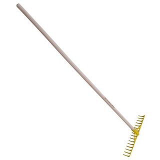 Outils Perrin Râteau à bunker 16 dents courbes emmanché 1,50 m